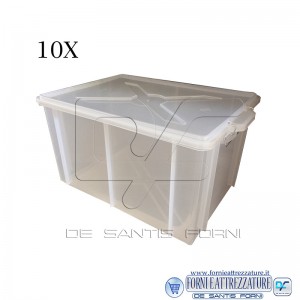 Numero 10 Cassette box con coperchio 55x40x29 Lt.50